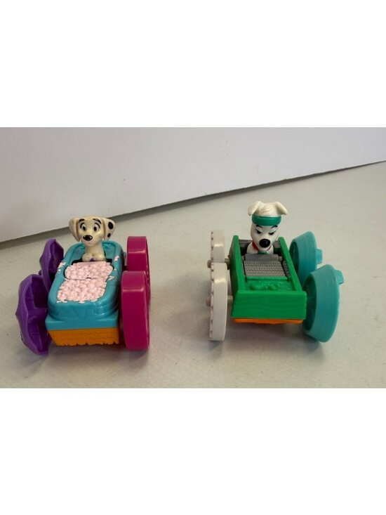 Disney Other - McDonalds Disney 101 Dalmations Flip Cars 1996 Two Sided Cars Lot of 2